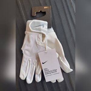 Nike White Batting Gloves